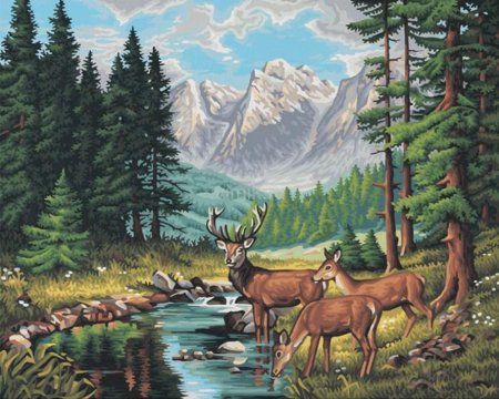 Алмазная мозаика 40*50см gf1265 олени