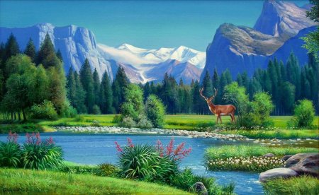 Художник Долгополов Виктор картины олень