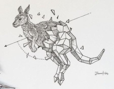 Геометрические эскизы животных