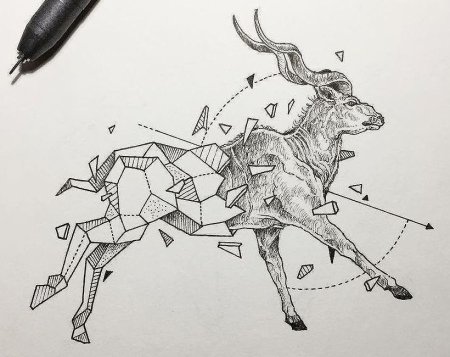 Kerby Rosanes геометрические животные Единорог