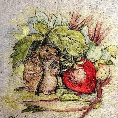 Вышивка Беатрис Поттер гладь