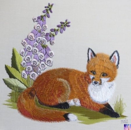 Художественная гладь животные