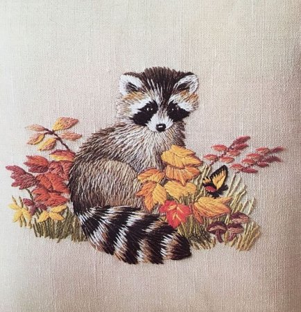 Вышивка гладью звери