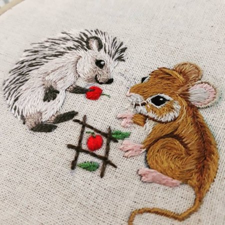 Вышивка животных
