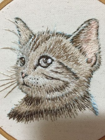 Вышивка гладью животные