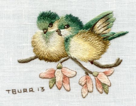 Птицы Триш Бурр вышивка