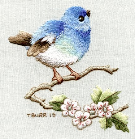 Вышитые птички Триш Бурр