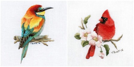 Триш Бурр вышивка гладью