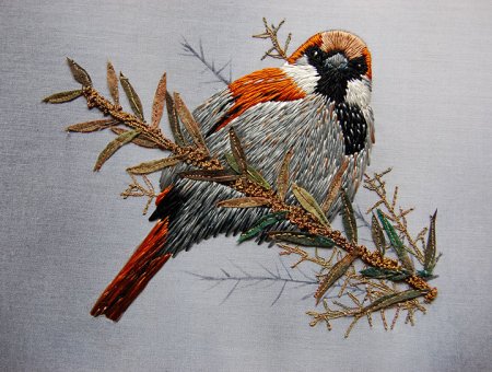 Вышивки гладью животных и птиц