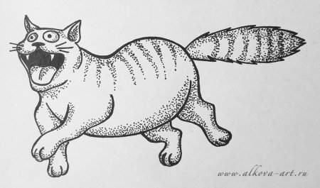 Кот с характером рисунок