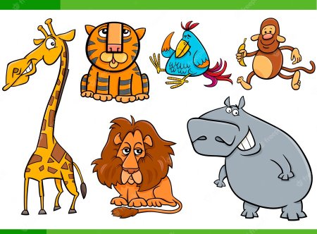 Изображение животных веселых стремительных угрожающих