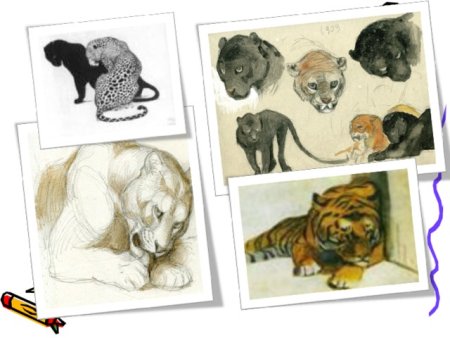 Характер животных рисование