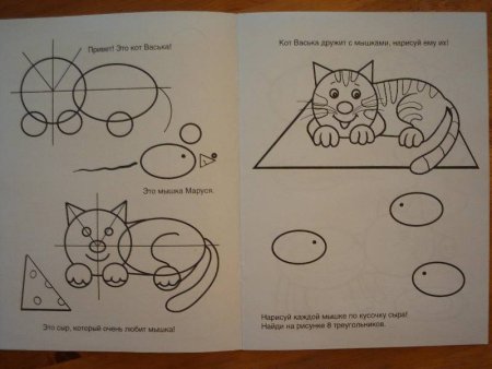 Схема рисования кошки в подготовительной группе