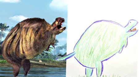 Нарисованное животное в реальности