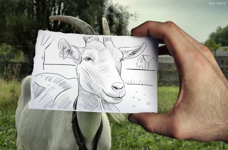 Бен Хайне карандаш против камеры