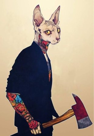 Арты животных в стиле людей