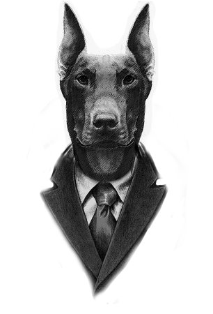 Доберман в пиджаке