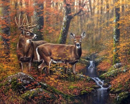 Abraham Hunter картины олени