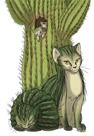 Кактус в виде кошки