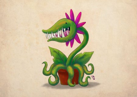 Венерина мухоловка зомби против растений