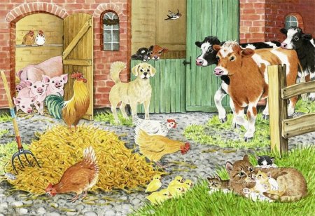 Деревня раскраска для детей