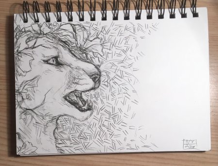 Рисование в скетчбуке животных