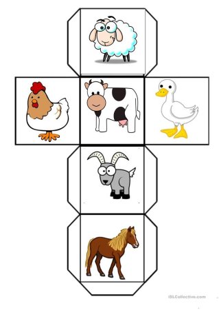 Кубик с домашними животными