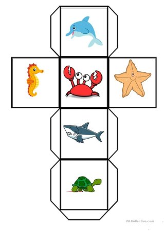 Рисунки животных для кубика