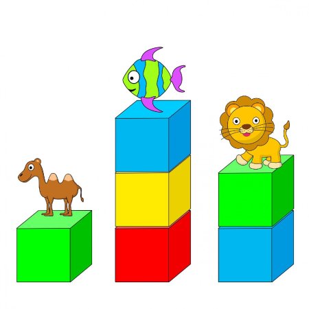 Аппликация из кубиков