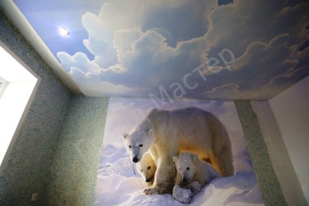 Натяжные потолки с животными