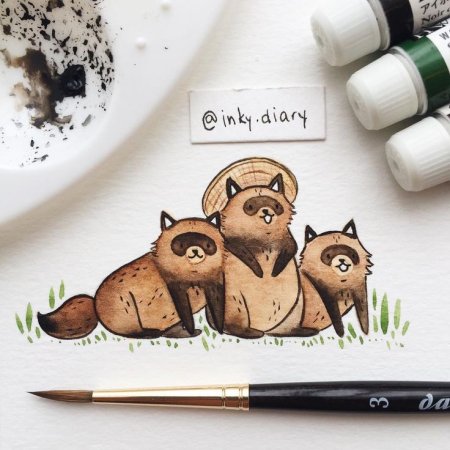 Рисунки Inky Diary Дикие кошки