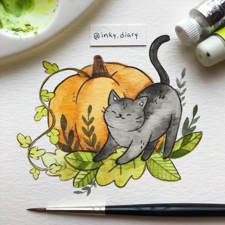 Рисунки котов Inky.Diary