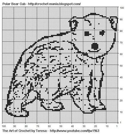 Монохром для вязания медведя
