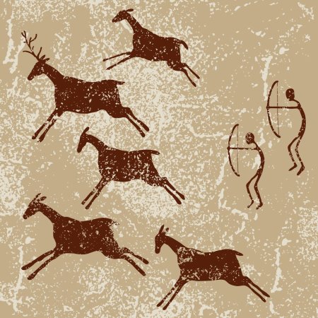 Сражающиеся лучники Наскальная живопись Неолит Валлторта Испания