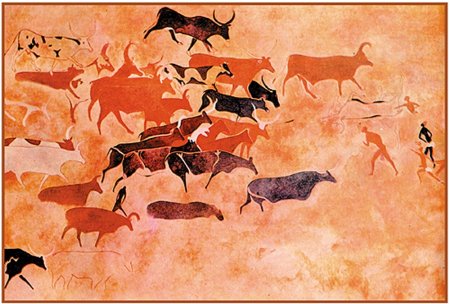 Древний Египет Наскальная живопись охота