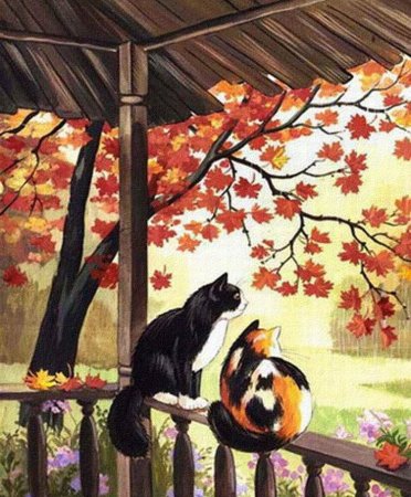 Осенние коты Татьяны Родионовой