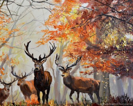 Олень в лесу