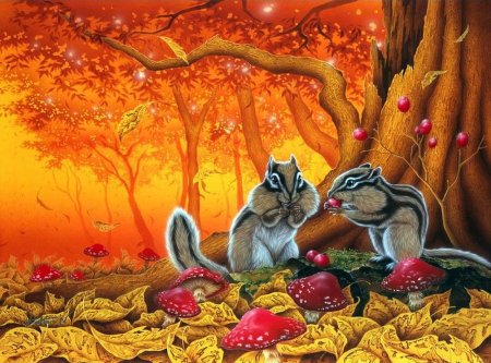 Сказочные пейзажи с животными