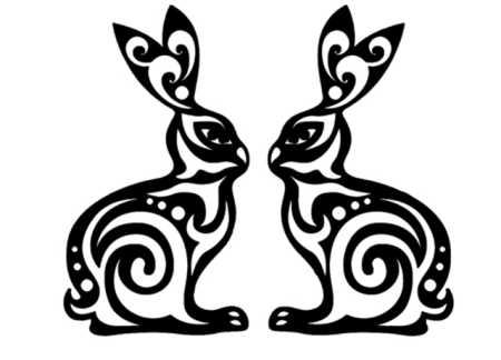 Вытынанка кролик