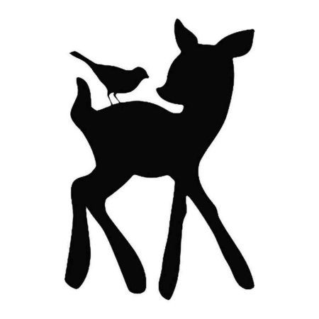 Олененок трафарет