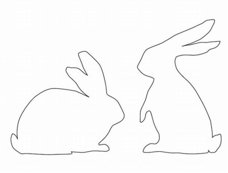 Кролик трафарет