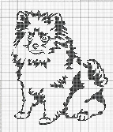 Монохромная вышивка животные
