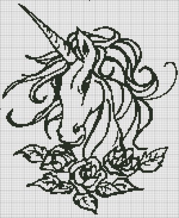 Моновышивка Единорог схема