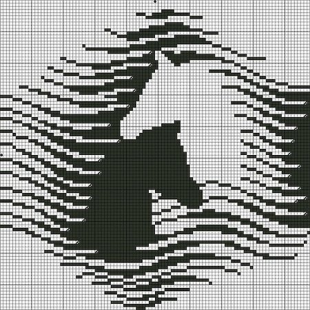 Двухцветные схемы для вышивки