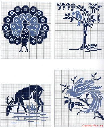 Вышивка крестом монохром