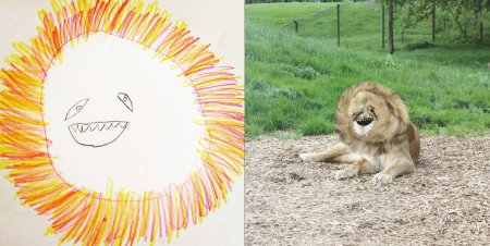 Детские рисунки в реальной жизни