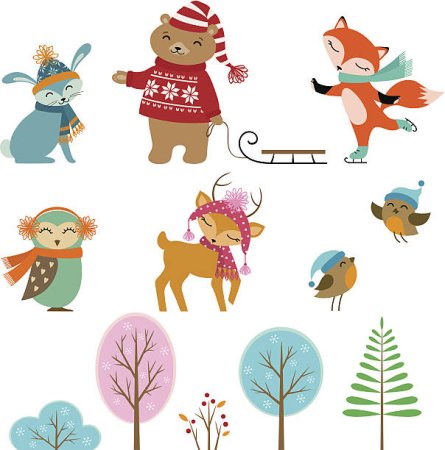 Мультяшные звери в одежде