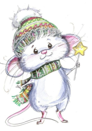 Новогодние рисунки карандашом цветные