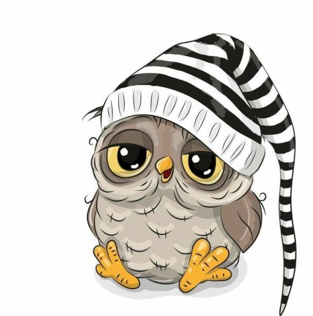 Милый Совенок в шапке
