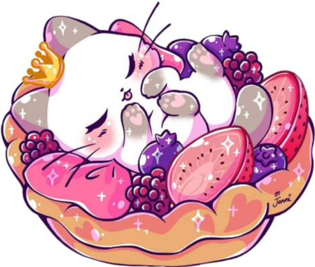 Кавайные котики с едой